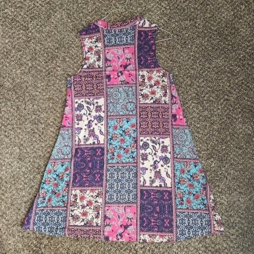 Pink Patterned Spring Dress - Picture 6 of 7